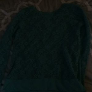 A see through long sleeve shirt